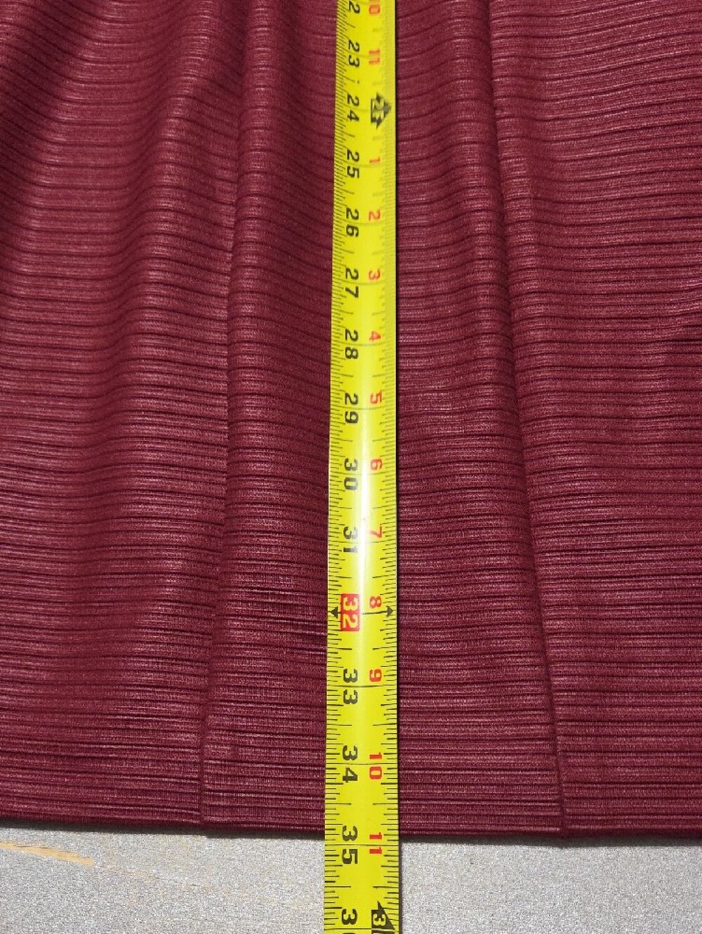 GUESS Wine Red Ribbed V-Notch Mini Dress - Picture 10 of 10